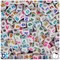 BeadTin White Opaque 7mm Cube Plastic Alpha Beads - Colored Number Mix (200pcs)